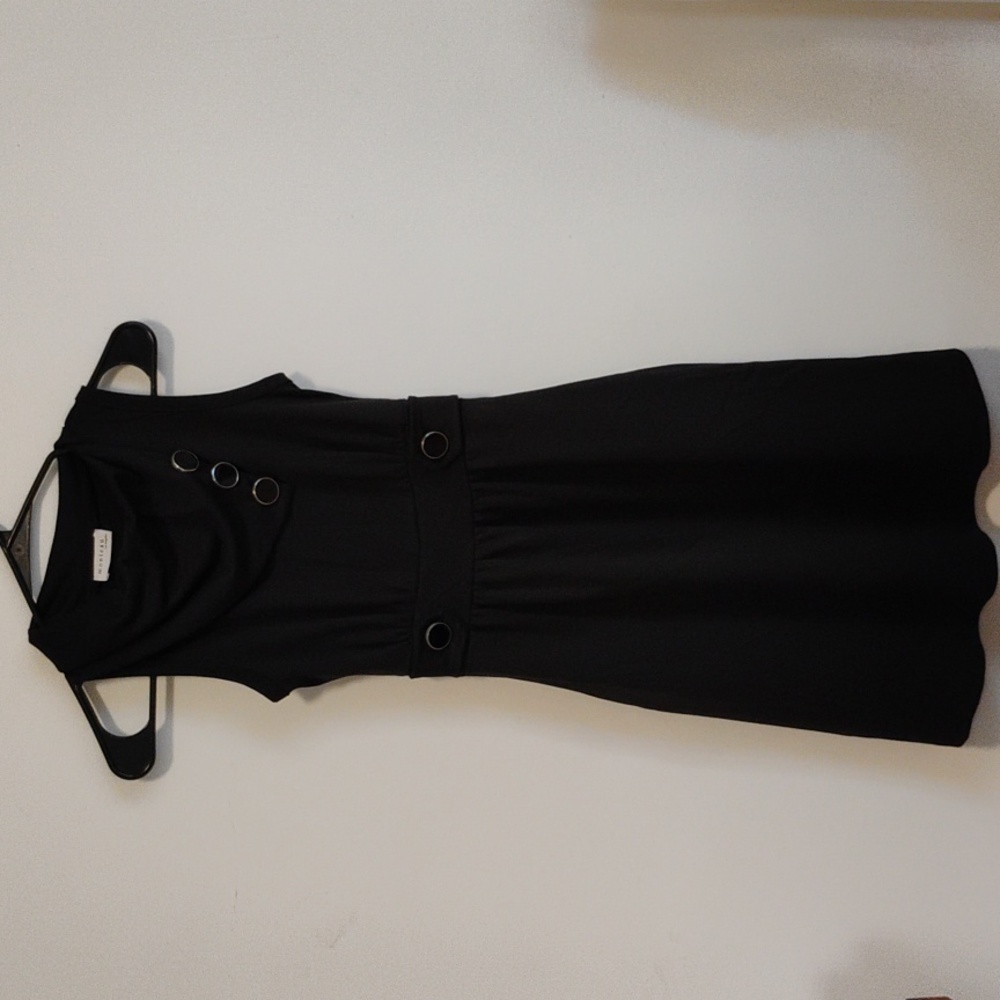 monteau | Black Vintage-inspired Coach Tour Sleeveless Dress | XS | NWOT